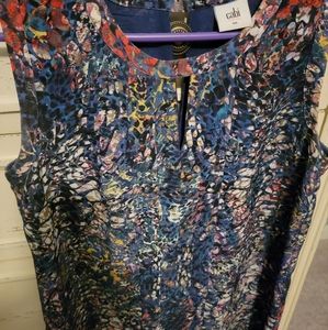 Cabi multi colored sleeveless blouse S